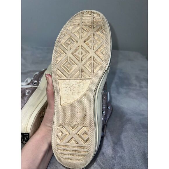 Women’s Converse Chuck Taylor All Star PINK Metallic Hi Top Sneakers US 7 - Picture 8 of 8